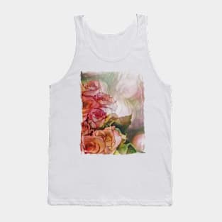 Red Roses Stained Glass Pattern Tank Top